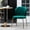 Green, variant on Contemporary Dining Chair In Yellow Velvet - Stitched Details, Comfortable Seat, Sleek Metal Frame, 22.5"d X 30.5"h Upholstery For Contemporary, Dense Foam Padding, Luxurious