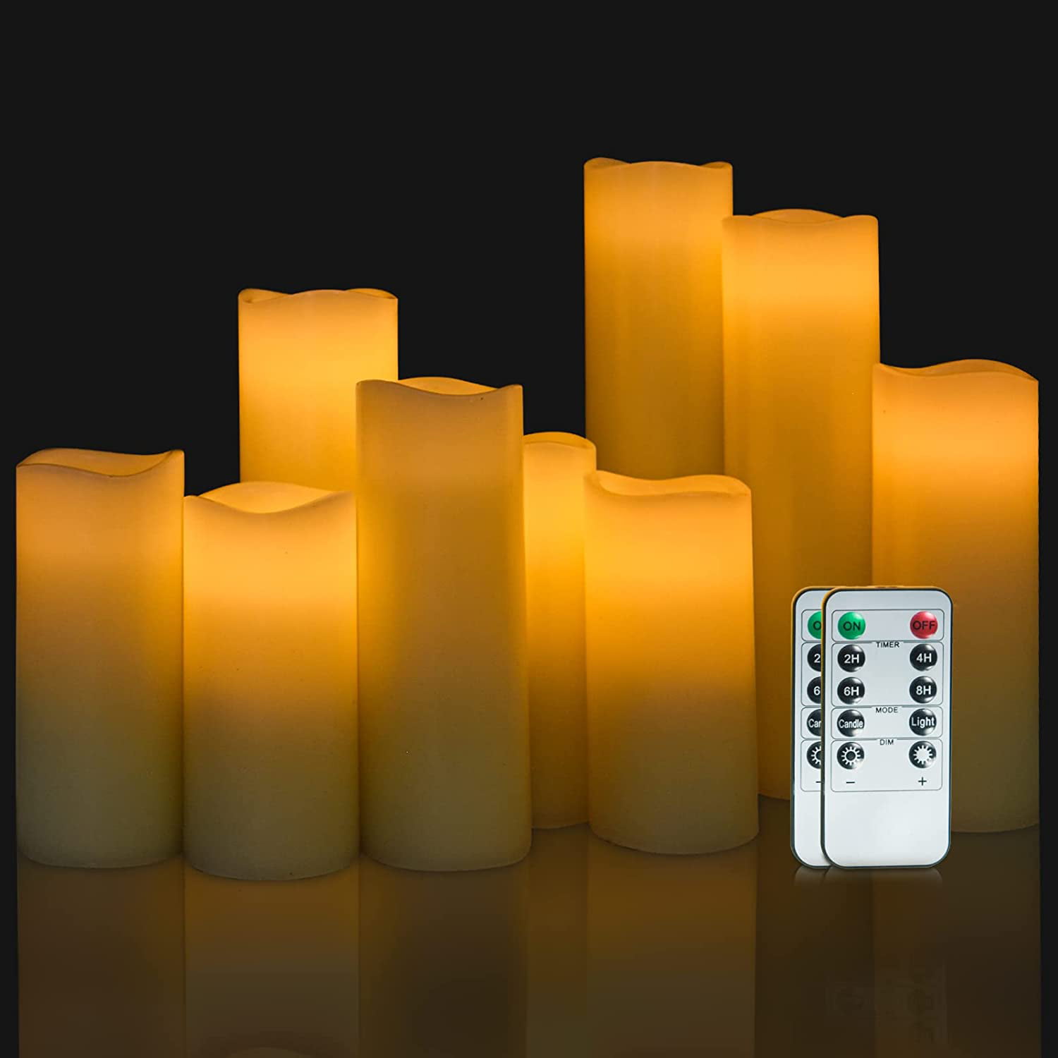 Dekbed Horizontaal Leidinggevende OSHINE Flameless Candles 9-Pack LED Lights Battery Candles Electric Pillar  Candles Ivory Real Wax Flicker Lights Votive Timing Battery Powered Pillar  with Remote - Walmart.com
