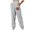 Gray, variant on Joggers Sweatpants for Women Black Rugby Casual High Elastic Waisted Taper Pants with Pocket Loose Pants