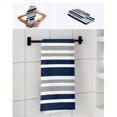 thumbnail image 6 of Dark Blue Gray Towel Set of 3, Soft Microfiber Bath Towels, Hand Towel, Washcloths, Horizontal Stripe Minimalist Geometric Quick-Dry Absorbent Towels for Bathroom Kitchen Hotel Beach Gym Spa, 6 of 7