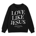 thumbnail image 4 of LUOGENLI Hoodies Girls Sweatshirts Size 14-16 Soft Girl's Graphic Prints Sweatshirt Crewneck Long Sleeve Cute Drop Shoulder Pullover Tops Girls Sweatshirts Size 7-8 Checkered Black 8-9 Years, 4 of 5