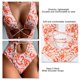 thumbnail image 4 of Traje de baño de una pieza para mujer, corte alto, cuello en V profundo, forma de U, sin espalda, acolchado, traje de baño naranja M, 4 of 5