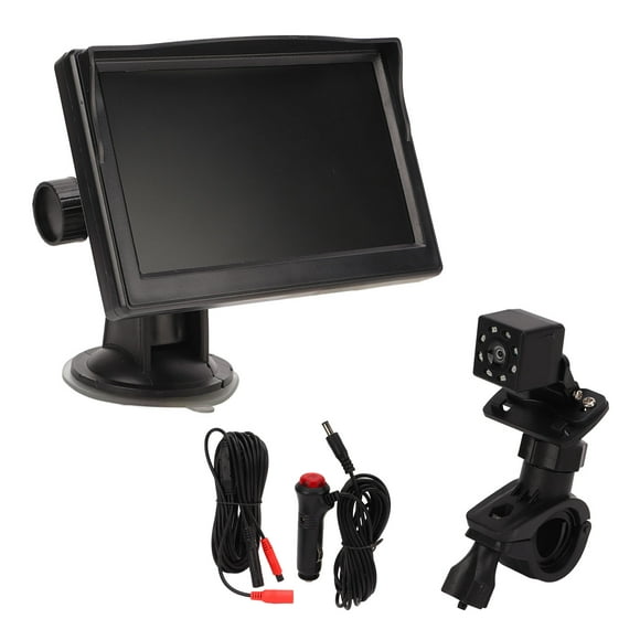 Monitor de 5 pulgadas para asiento de coche de bebé, pantalla HD, CC de 12 V, cámara trasera impermeable, grabadora para coche, camión, SUV