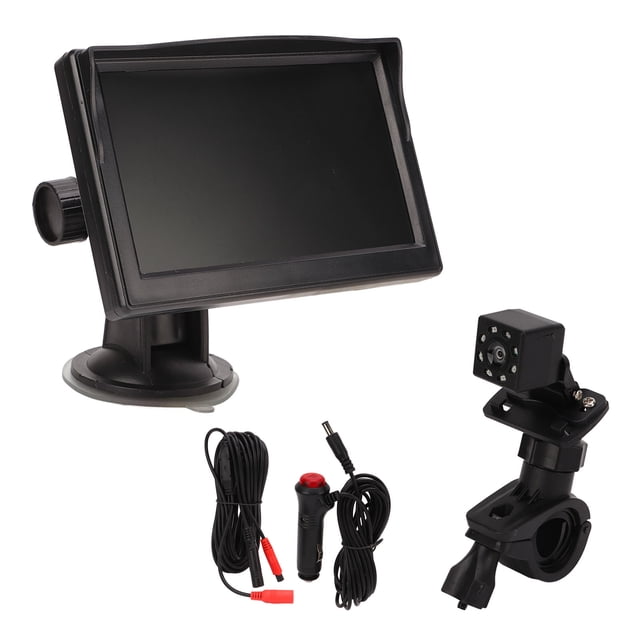 Monitor de 5 pulgadas para asiento de coche de bebé, pantalla HD, CC de 12 V, cámara trasera impermeable, grabadora para coche, camión, SUV