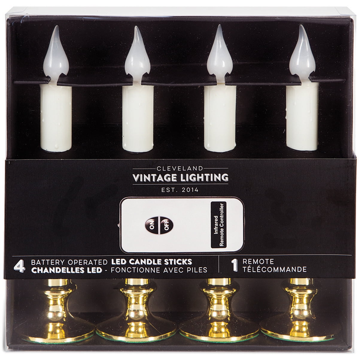 Battery Operated Led Candlesticks W/Remote 9" 4/PkgGold Walmart Canada