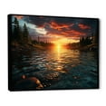 thumbnail image 2 of Designart "The Glimmering Waters at Sunset" Landscapes Floater Framed Wall Decor, 2 of 7