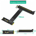 thumbnail image 4 of Riser Cable M.2 NVME to PCIE X16 Adapter Graphics Extension Cable 90 Degree PCI Express 3.0 16X to M Key Riser Cable B, 4 of 7