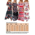 thumbnail image 2 of Frontwalk Dresses for Womens Boho Floral Maxi Dress Off Shoulder Summer Long Dress Ruffle Flared Dress Casual Loose Beach Dress, 2 of 6