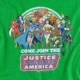 thumbnail image 2 of DC Join The Justice League Women's T Shirt, Kelly Green, Medium, 2 of 6