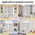thumbnail image 5 of Teal Red Seahorse Coastal Kitchen Curtains Window Panels, Vintage Nautical Beach Coral Starfish Insulated Window Treatment Curtain, Grommet Curtains for Bedroom/Living Room, 2 Piece 52"Wx63"L, 5 of 8