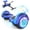 Blue, variant on Hoverboard with Seat, 6.5" Hover Board Go Kart, Built-in Bluetooth, Wheels with LED Light