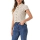 thumbnail image 4 of CAMISAS DE MUJER VINTAGE DE MANGA CORTA CON BOTONES Y PUNTOS DE POLKA S BEIGE CLARO, 4 of 6