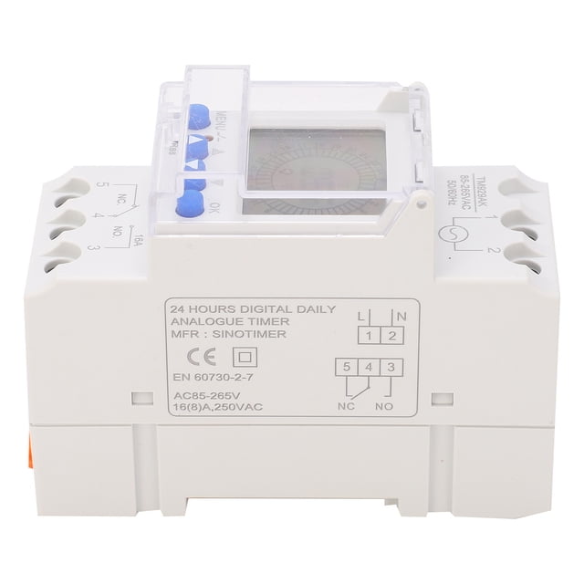 Interruptor temporizador digital TM929AK pantalla de líquido retroiluminada programable analógica CA 85-265V 16A instalación en riel DIN ANGGREK Otros