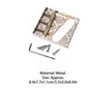 thumbnail image 3 of Electric Guitar Saddle Bridge Professional Replacement Instrument Replacing Accessory Modified Component Adjustable Metal Fixed Hardtail Tailpiece, 3 of 8