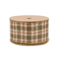 thumbnail image 2 of LaRibbons 2 1/2" Wired Ribbon, White/Red/Green Plaid, 10 Yard Spool, 2 of 5