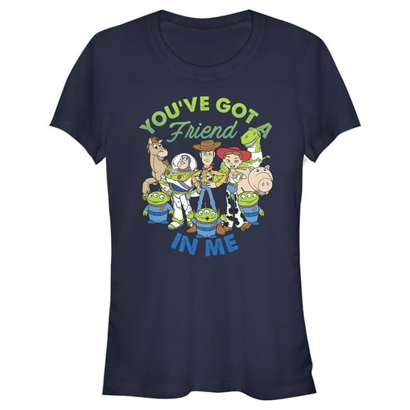 Junior's Toy Story Friend in Me Scene  Graphic Tee Navy Blue Large