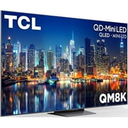 TCL 85 Class QM8K Series QD-Mini LED QLED 4K UHD Smart Google TV (NEW, 2025) - 144Hz, Local Dimming, CrystGlow WHVA Panel - 85QM8K