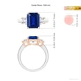 thumbnail image 5 of ANGARA Lab Grown 3.4 Ct Blue Sapphire & Lab Diamond Ring for Women in 14K White & Rose Gold (Size-10x8mm) | September Birthstone, Anniversary, Jewelry Gift for Women | Lab-Grown Blue Sapphire Ring, 5 of 7