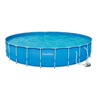 Summer Waves 24-ft x 52" Metal Frame Swimming Pool