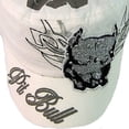 thumbnail image 4 of Pit Bull Rhinestone Glitter Military Cadet Hat - One Size (White), 4 of 4