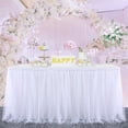thumbnail image 3 of Tulle Table Skirt Tablecloth Tutu Table Skirts for Wedding Birthday Party Baby Shower Decorations, 3 of 5