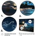 thumbnail image 3 of Designart "Mystic Moonlight on a Tropical Beach III" Coastal Framed Wall Art Decor - Coastal Blue Coastal Beach Hallway Framed Wall Art Decor, 3 of 6