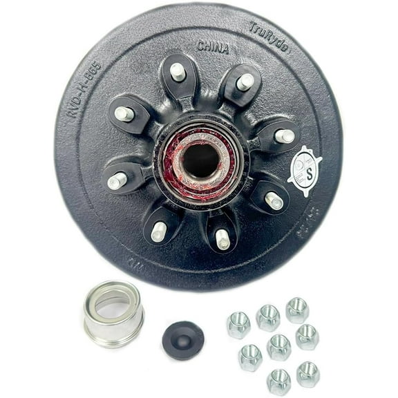 SOUTHWEST WHEEL Pre-Greased 8-6.5" Trailer Hub/Drum with 9/16" Studs for a 7,000 lbs. Trailer Axle