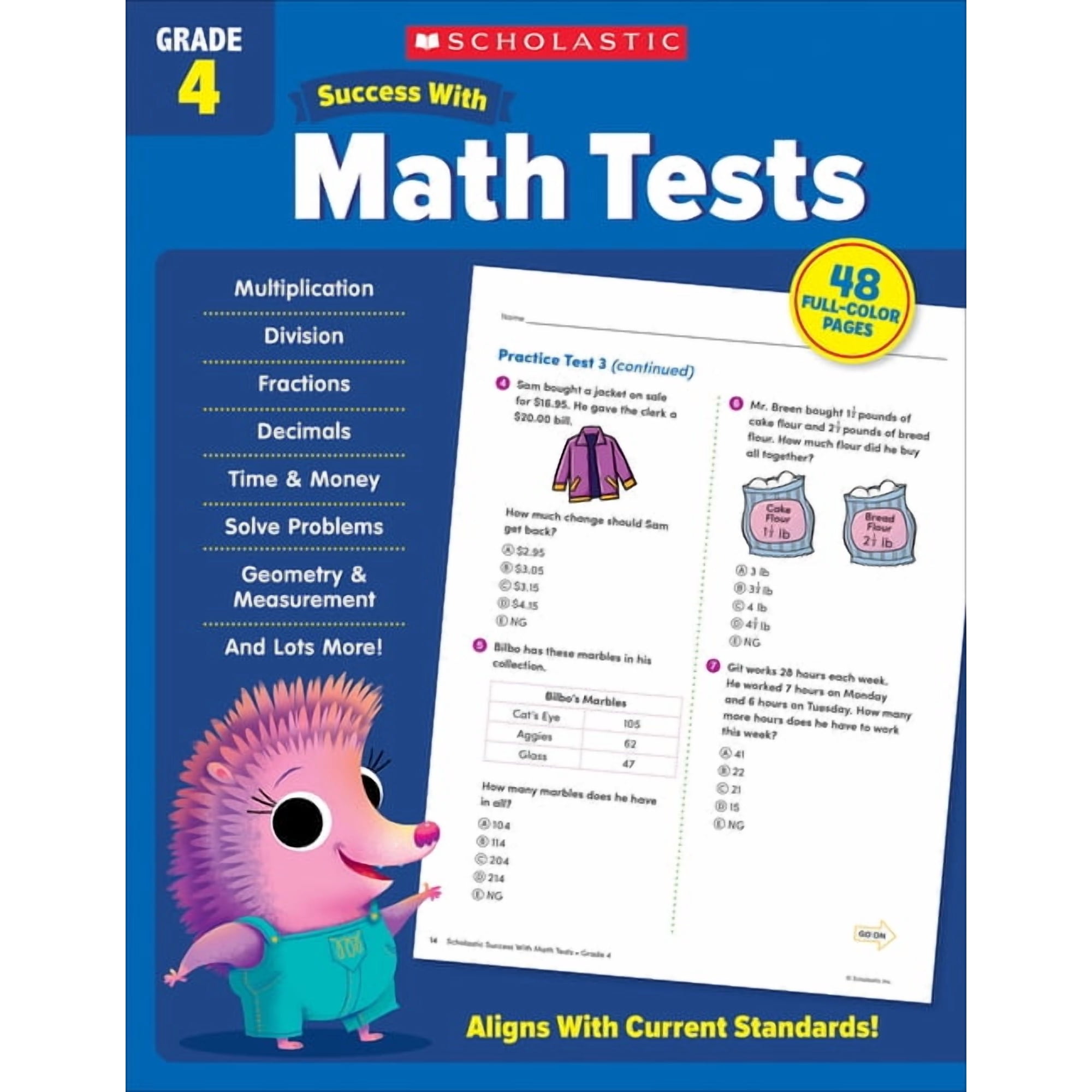 Scholastic Success with Math Tests Grade 4 Workbook, (Paperback)