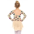 thumbnail image 4 of Grblisyd Ballet Leotards for Girls Floral Print Dance Leotards with Skirt Gymnastic Ballerina Outfit Dress Classic Long Sleeve, 4 of 6