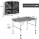 thumbnail image 3 of Mesa Plegable de Camping Costway Plata Regulable en 4 Alturas Estructura en Aluminio Ligera, 3 of 9