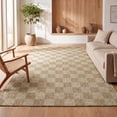 thumbnail image 4 of JONATHAN Y FXV200A-3 Mason Smart Jute Geometric Boho Checker Weave Natural/Beige 3 ft. x 5 ft. Indoor/Outdoor Area Rug, 4 of 9