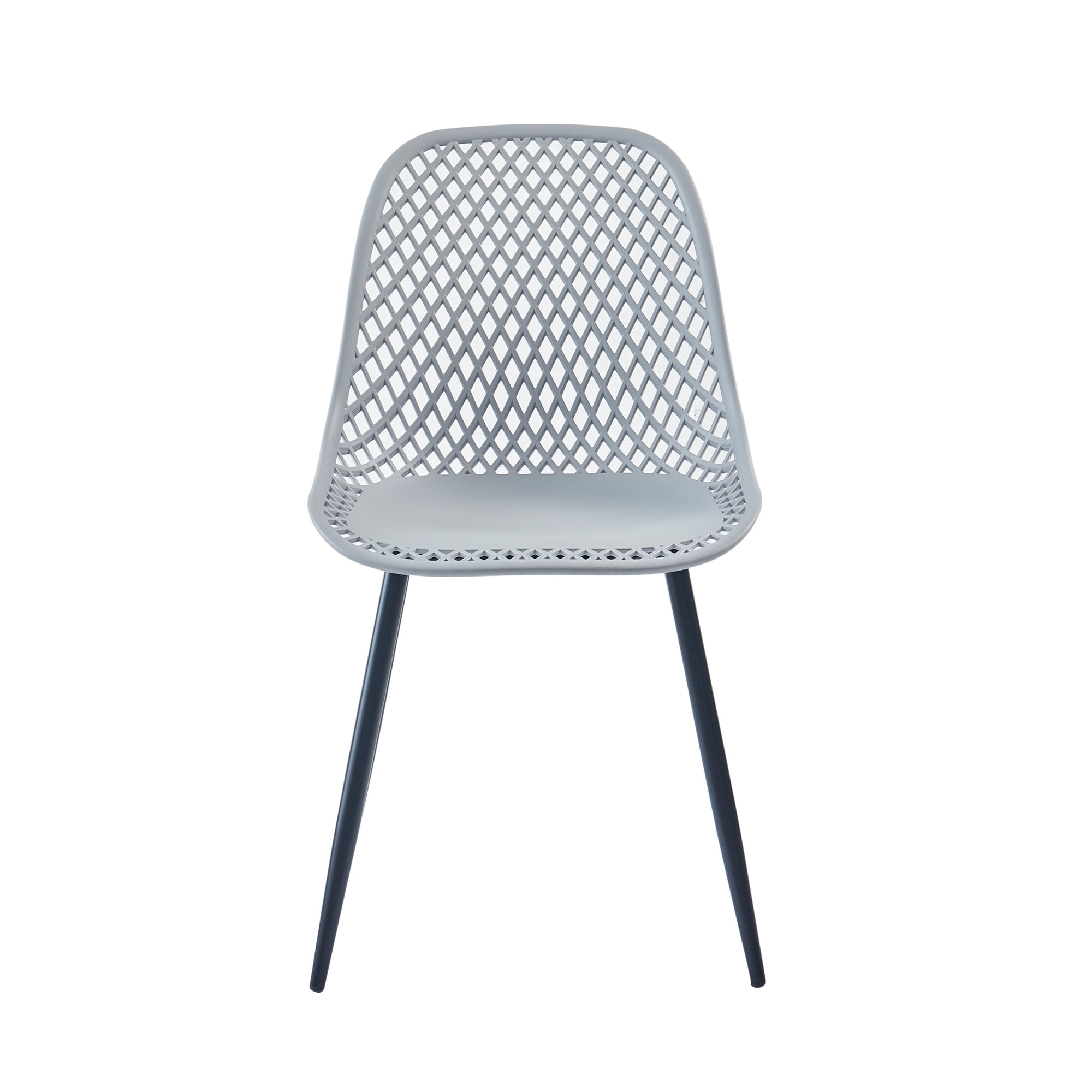 Lowestbest 2 Pcs Modern Dining Chair Arm Side Chair with Metal Legs, Patio Plastic Shell Arm Chair for Dining Room Living Room, Gray Lowestbest 2 Pcs Modern Dining Chair Arm Side Chair with Metal Legs, Patio Plastic Shell Arm Chair for Dining Room Living Room, Gray