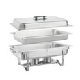 Kojooin 2 Pack Buffet Catering Dish, Full Size Rectangular Stainless