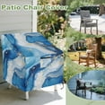 thumbnail image 3 of Renewold Patio Chair Covers Waterproof UV Resistant Tear-Resistant Wicker Garden Sofa Chair Cover Lawn Furnitures Protector, 32"W x 35"D x 36"H, Marble Blue White, 3 of 7