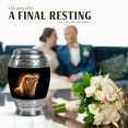 thumbnail image 4 of JAGASY Lion Urn for Ashes for Siblings, Black Small Urns for Human Ashes Keepsake for Women & Men, Yellow Lion Decorative Urns for Brother, Memorial Mini Cremation Urn for Sister, (3 Inch), 4 of 7