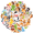 3A, variant on 35pcs-50pcs Cute Animal Stickers Funny Kids Stickers DIY Sticker Pack for Laptop Suitcase Notebook