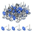 thumbnail image 1 of Clavos de Tapicería Uxcell para Muebles, 7/16 Pulgada (11 x 17mm) Clavos Redondos Negros para Pared (Azul, Paquete de 60), 1 of 6