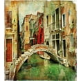 thumbnail image 3 of Ambesonne Venice Duvet Cover Sets, Historic Landscape Art, 2-Queen, Green Red Pale Brown, 3 of 7