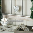 thumbnail image 3 of VHC Brands Cottage Neutral Floral Metal Ornament Set of 6 - 4 inch, 3 of 4