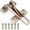 Golden, variant on LOLIPPYY Sturdy Black Swing Bar Door Lock with Padlock Hole and Double Fixing for Security