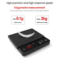 thumbnail image 5 of 2X Mini Smart Kitchen Scale Weighing Precision Digital Coffee Scale Espresso with, 5 of 5