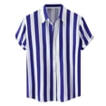 thumbnail image 4 of Fozruso Striped Button Down Shirt for Boys, Classic Short Sleeve Collared Shirt for Kids Daily Casual Wear, 4 of 7