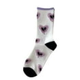 thumbnail image 3 of Viluyesy Womens Crew Socks, Cotton Soft Comfy Breathable Knitted Dress Mid-Tube Socks Purple, 3 of 5