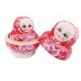 thumbnail image 3 of 10 Piezas Chica Rusa Matryoshka de Anidación Pintadas de Rojo Sunnimix Muñecas rusas Matryoshka, 3 of 7