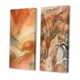 thumbnail image 3 of Designart "Cocoa Dreams Abstract in Terra Cotta II" Abstract Painting Wall Art Set Of 2 - Modern Brown Gallery Set For Office Decor, 3 of 6