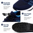 thumbnail image 3 of Women's Knit Slip On Walking Shoes, Lightweight Platform Sneakers with Bungee Laces, 3 of 8