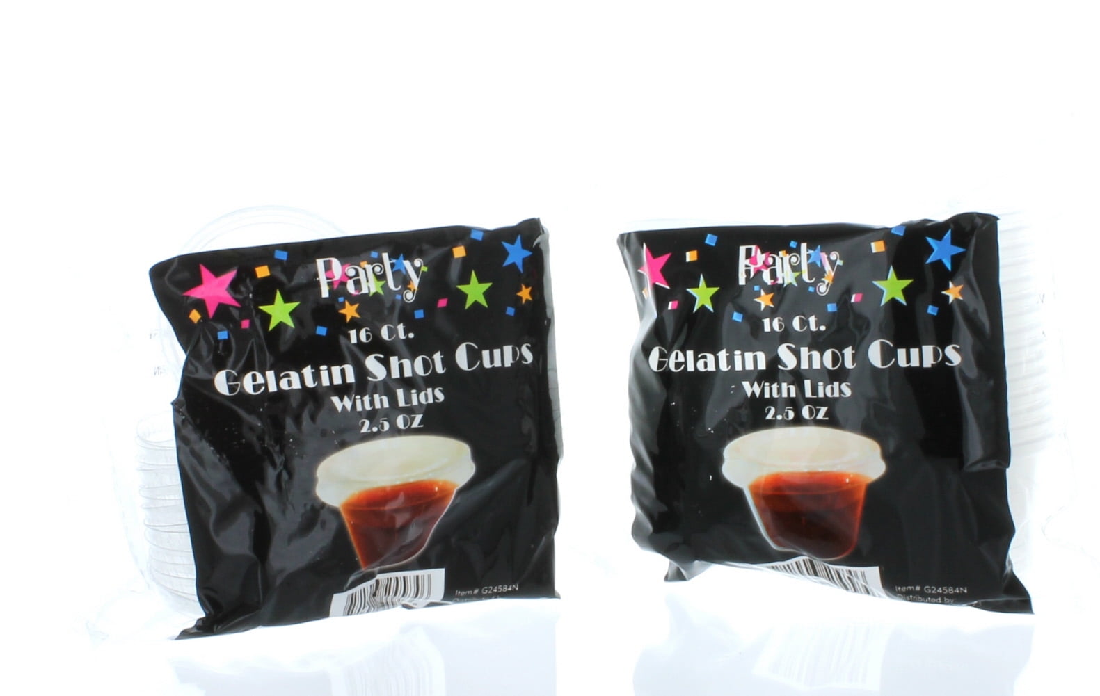 Lot of 32 Plastic Jello Shot Cups w/ Lid Souffle Portion Party 2.5oz (2