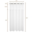 thumbnail image 2 of Barossa Design Waffle Weave Shower Curtain with Snap-in Fabric Liner, No Hook Needed, Mesh Window, White -71" x 86", 2 of 6