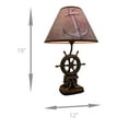 thumbnail image 7 of Zeckos Ships Wheel Nautical Boat Table Lamp with Anchor Shade Set of 2, 7 of 7