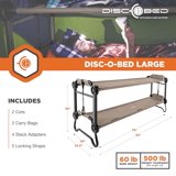 Disc-O-Bed Large Outdoor Convertible 2 Person Portable Camping Bunk ...